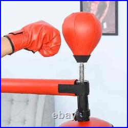 3 in 1 Freestanding Boxing Punch Bag Stand with Rotating Flexible Arm Speed Ball