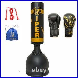 5.5ft Free Standing Boxing Punch Bag Gloves Mma Training Heavy Duty Kick VIPER
