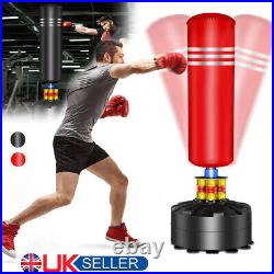 69 Adults Freestanding Punching Bag Heavy Boxing Bag with Gloves Suction Cup Base