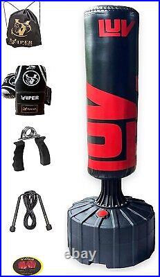 6Ft Free Standing Boxing Punch Bag Set Gloves Training MMA Fitness Extra Wide