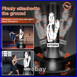 70 Freestanding Punching Bag 200LBS Heavy Boxing Bag with Gloves Kickboxing Bag