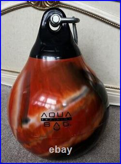 Aqua Orange Punch Bag 15/75lbs With Chain, Spring & Leather Bag Mitts (S)