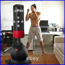Boxing Free Standing Punch Bag Stand MMA Punching Training Gloves Set Kickboxing