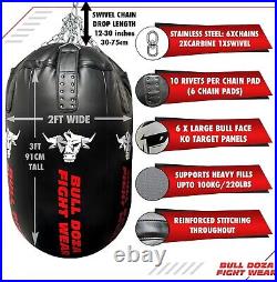 Bull Doza Bullet-Shaped Huge Self-Fill Punch Bag 100kg Capacity Boxing House