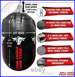 Bull Doza Bullet-Shaped Huge Self-Fill Punch Bag 100kg Filling Capacity