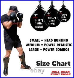 Bull Doza Fight Wear Heavy Water Punch Bag Three Sizes