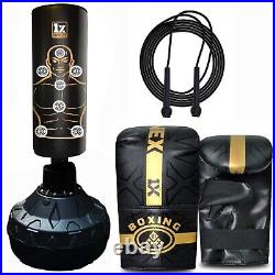 Free Standing Punch Bag Sports Grappling Gift Adult Mitt Boxing Set Dummy