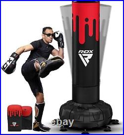 Free Standing Punch Bag by RDX, Punch Bag Gloves, Heavy Duty Adult Pedestal Bag