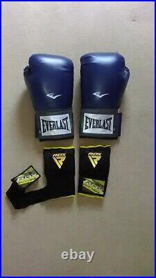 Freestanding punch bag, Everlast Omniflex, gloves and inner gloves included
