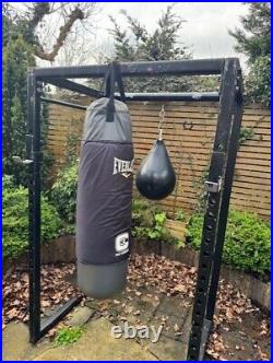 Heavy Duty Steel Punch Bag Frame. Barbell rack for weights. Pull up bar