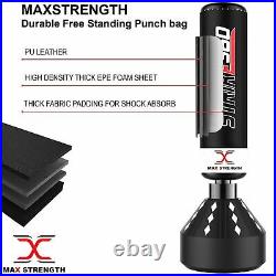 MAXSTRENGTH 6ft Free Standing Boxing Punch Bag Kick Martial Art Heavy Duty MMA