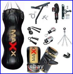 Maxx 4FT Triple body bag uppercut bag punch bag, angled boxing bag+ free chain