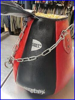 New Green Hill Classic 40kg Heavy Leather Maize Boxing Punch Gym Bag With Chains