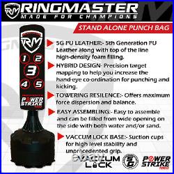RingMaster Boxing Free Standing Alone Punch Bag Mitts Kick Training 5ft 6ft MMA