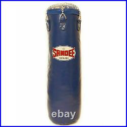 Sandee Punch Bag Boxing Kicking Punching Blue Full Leather 4ft 5ft