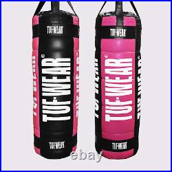 Tuf Wear Balboa 4FT Quilted Heavy Filled 40kg Punchbag Pink/Black