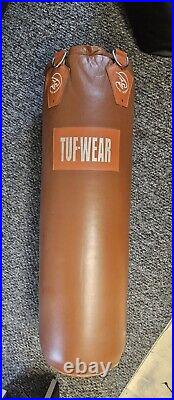 Tuf Wear Boxing Gigantor Classic Brown Hide Leather Punchbag NEVER USED