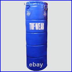 Tuf Wear Boxing PU Quilted Heavy Training Punchbag 4FT Filled Blue