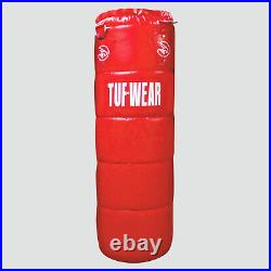 Tuf Wear Boxing PU Quilted Heavy Training Punchbag 4FT Filled Red