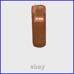 Tuf Wear Boxing Punch Bag Classic Brown 4ft Hide Leather (122cm)