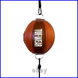 Tuf Wear Classic Brown Boxing Leather Top to Bottom Ball (Floor to Ceiling)