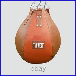Tuf Wear Classic Brown Leather Boxing Filled Wrecking Ball (Large Maize Bag)