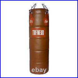 Tuf Wear Classic Brown Quilted Leather Boxing Filled Punchbag 122cm (4FT)